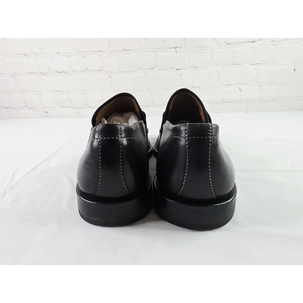 Hugo Boss Varmio Black Leather Loafers Men’s Dress Shoes Size 8